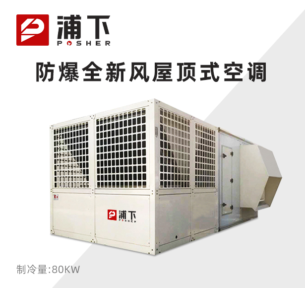 防爆全新风屋顶式空调机制冷量80KW